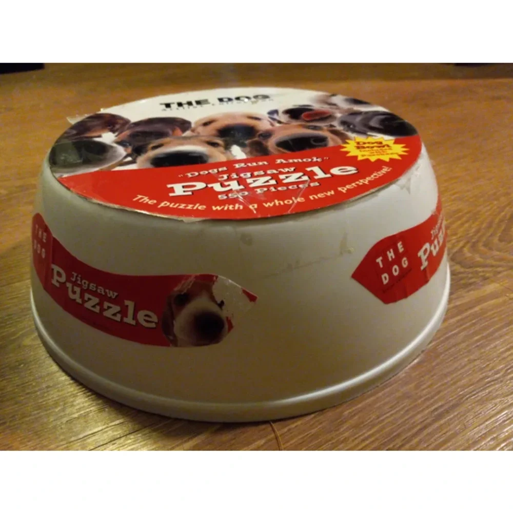 Dogs Run Amok The Dog Artist Collection 550 Piece Jigsaw Puzzle w/ Dog Bowl
